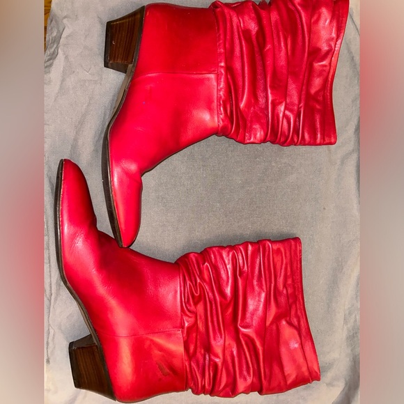 Sudini Red Leather Boots Size 11-1/2❤️‍🔥 - Picture 3 of 7